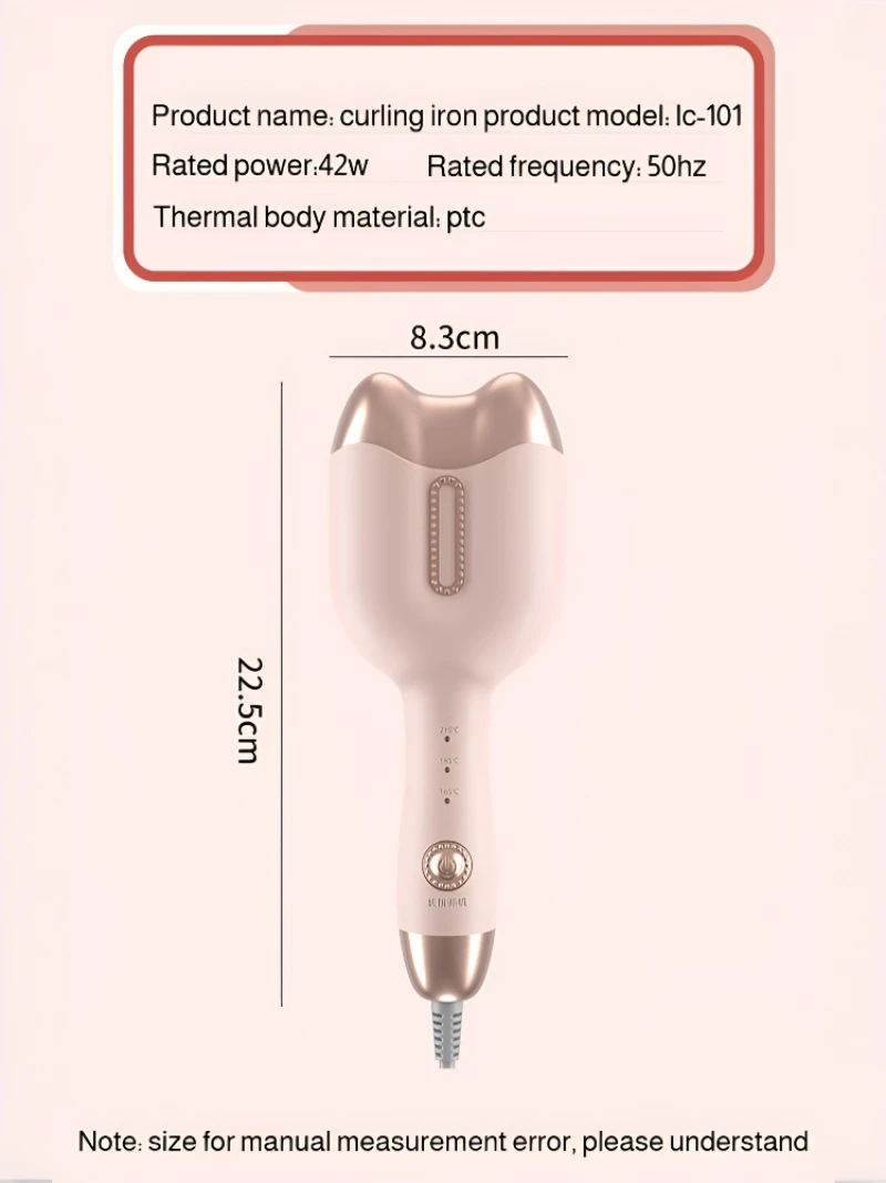 【US Plug】Women's 32mm Large Roll Egg Roll Curling Iron Intelligent Power Outage 3-Speed Temperature Adjustable Curling Iron