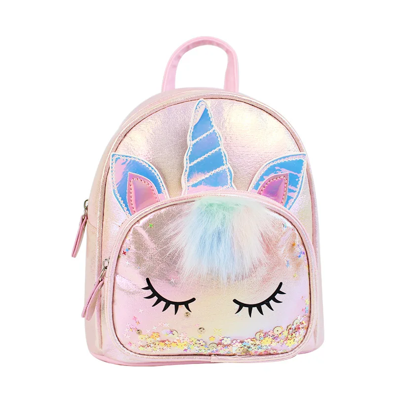 Big Tail Cat Sequin Unicorn Cute Plush Children\'s Backpack Cartoon Girls Fashion Children\'s Bag Backpack for Girls  School Bags