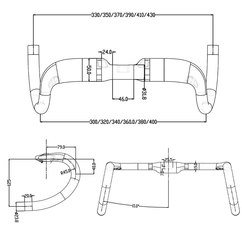 Bike Full internal wiring professional competition level competitive all Carbon fiber Road Bicycle Handle All internal cables