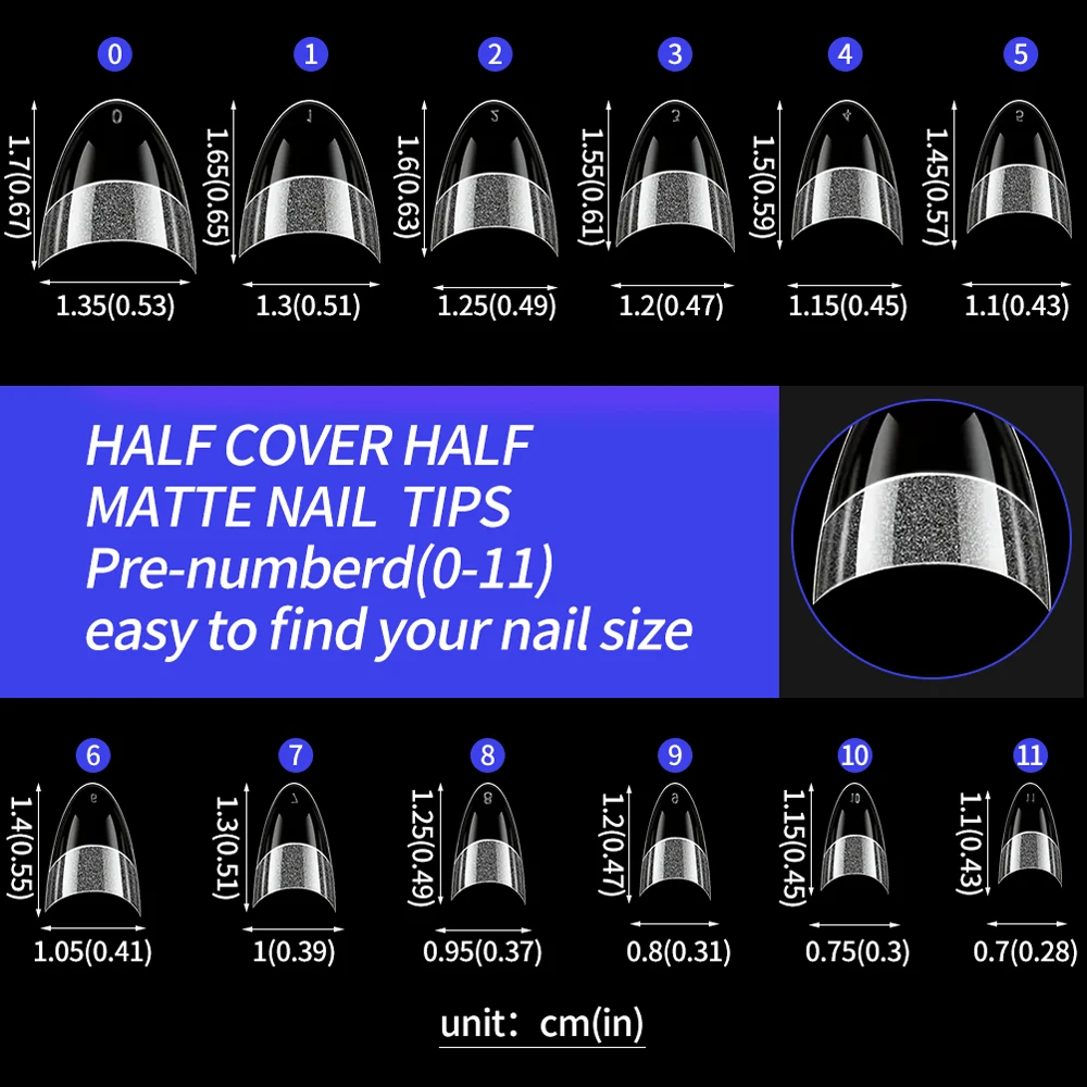120 قطعة/صندوق فرنسي غير لامع XXS قصير مربع/لوز/أظافر صناعية مدببة كاملة/نصف غطاء واضح اضغط على أطراف الأصابع الناعمة للأظافر