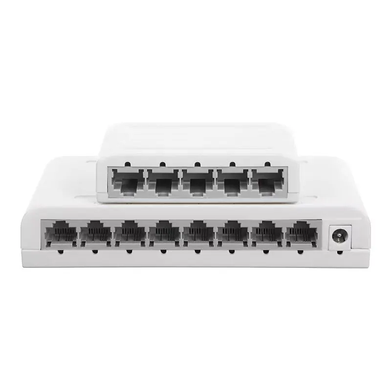 Switch dati Gigabit a 5-8 porte DBIT, Hub di rete, Splitter Ethernet Desktop, porte schermate Plug & Play Mini portatile silenzioso senza ventola