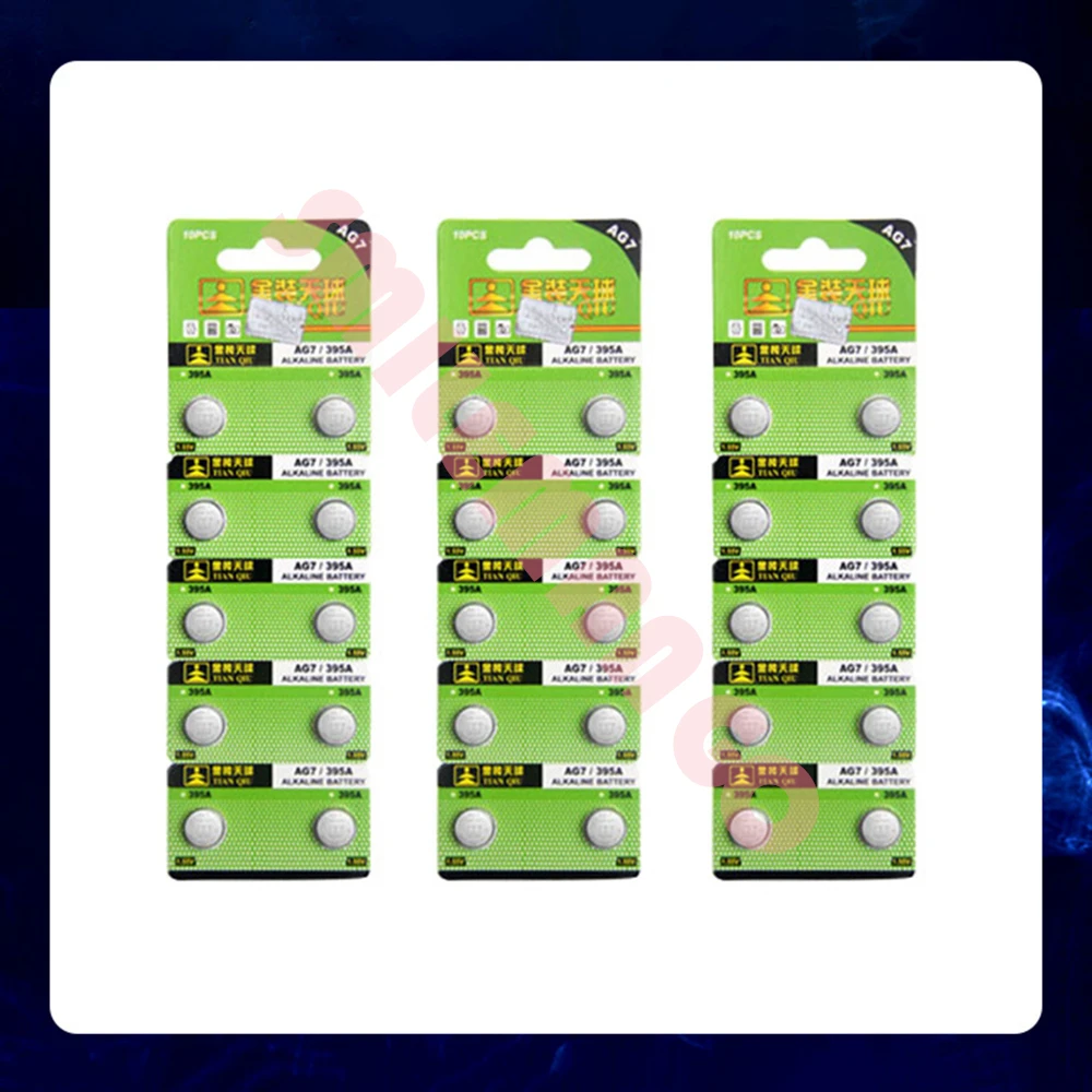 AG7 SR927SW 395 Button Cell Battery LR927 LR57 SR927W 399 395A Alkaline Batteries for Watches Toys Remote Control Led Lights