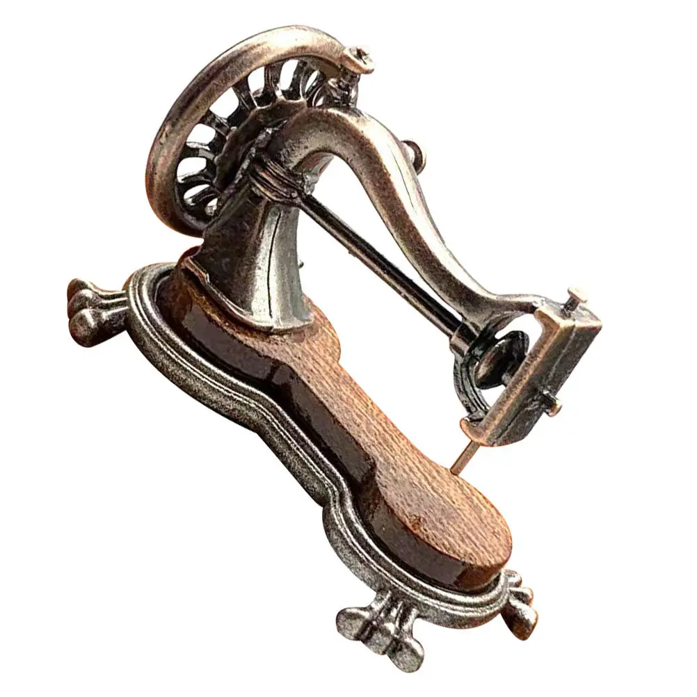 

Mini Vintage Sewing Machine 1:12 Scale Miniature House Furniture Exquisite Compact Design Retro Decor Mini House Adornment Tiny
