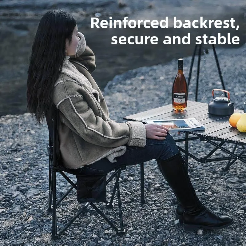 Ultra-Light Portable Folding Camping Chair Outdoor Stacking Bench Backed Fishing Chair Camping Gear Travel Supplies Leisure F...