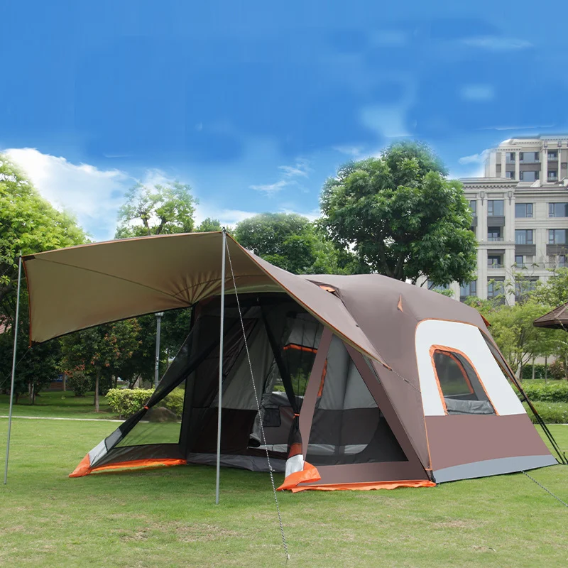 Automatic 4-6 Person Double Layer Waterproof Windproof Family Party Picnic Camping Tent Large Gazebo Tienda De Campaña Barraca