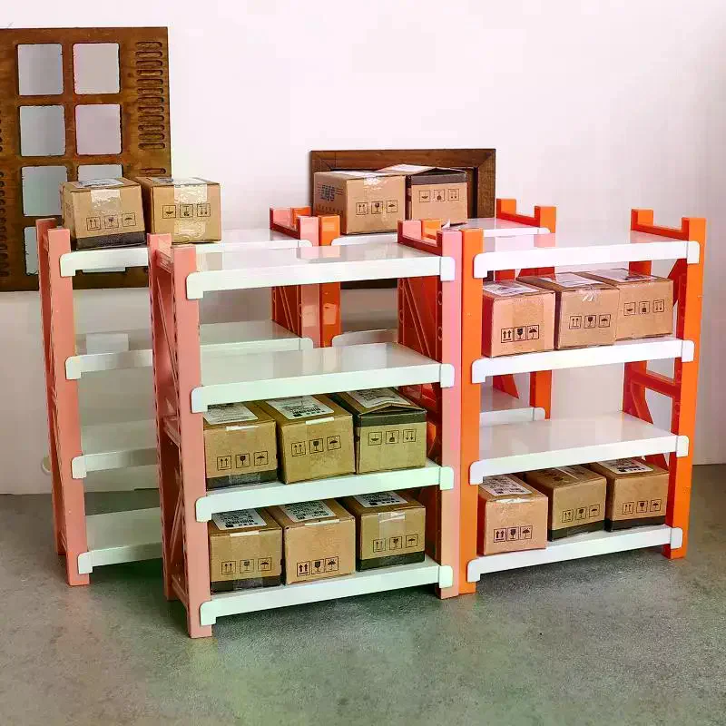 1/12 maison de poupée Simulation étagères de rangement entrepôt supports modèle maison de poupée Mini meubles décoration maison de poupées accessoires