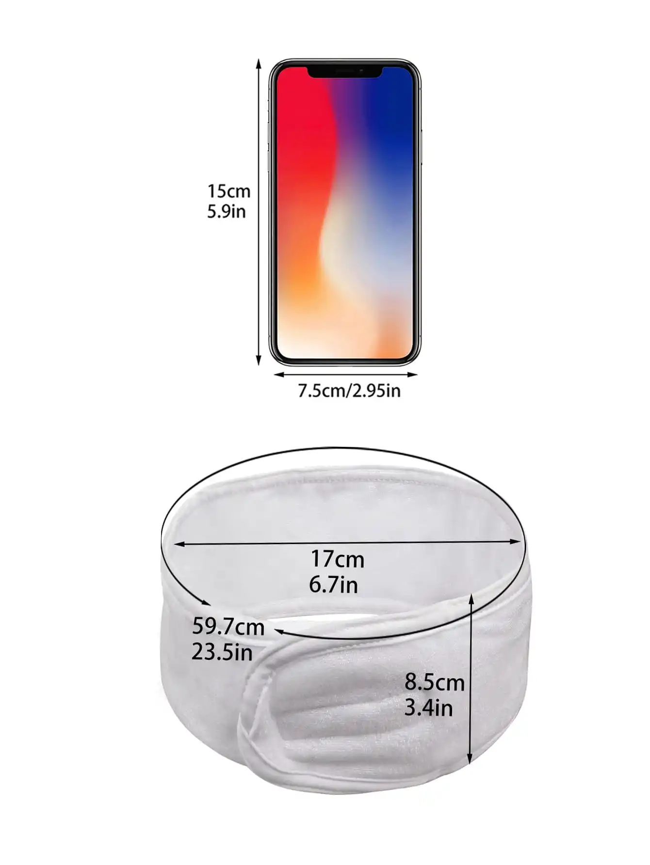 1 pçs ajustável branco velcro bandana antiderrapante hairband para mulheres acessórios de cabelo simples laço de cabelo para lavar o rosto yoga spa