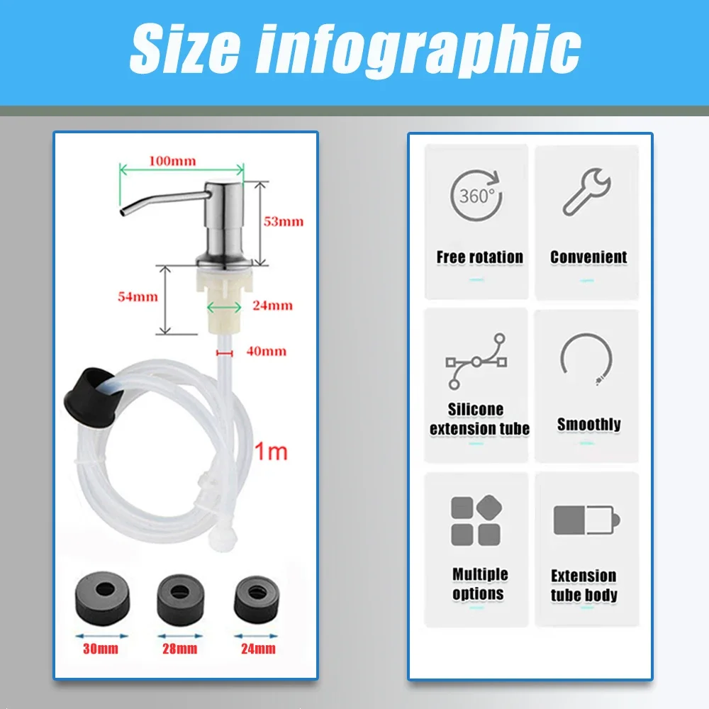 350/500ML Küche Flüssigkeit Seife Dispenser Pumpen Küche Bad Seife Dispenser Sink Seife Flasche Küche Werkzeug Flasche Zubehör