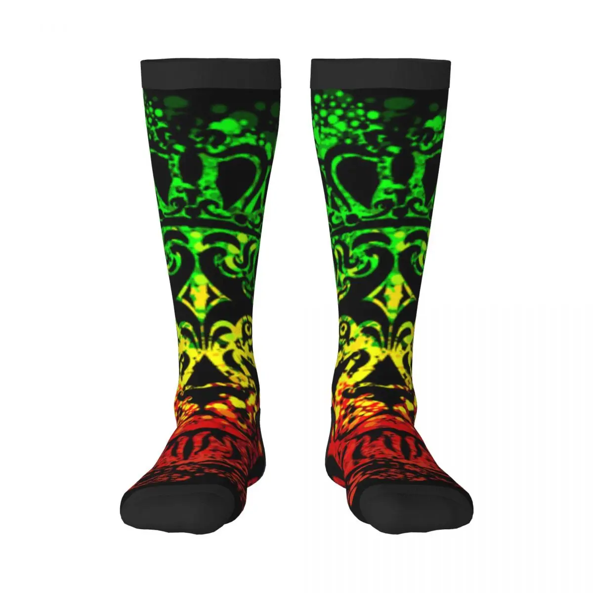 Rasta Lion Vector Unisex High Socks for Men Women Autumn Winter