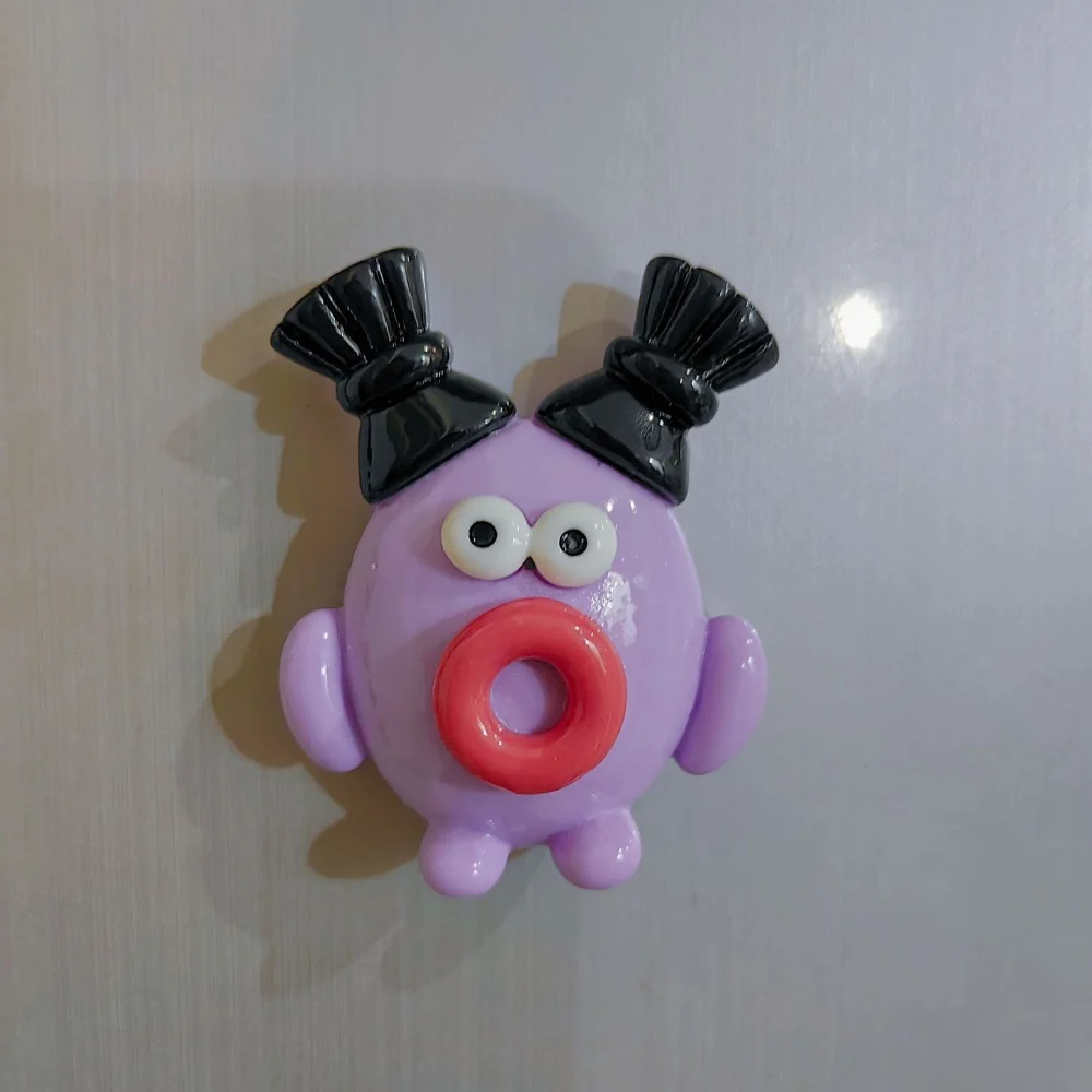 Cute 3D Resin Sausage Mouth Funny Eyes Fridge Magnets Refrigerator Sticker Braid Big Mouth Magnetic Sticker Iron Door Decoration