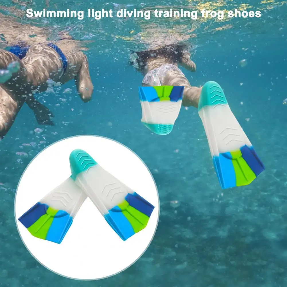 

Swimming Flippers Silicone Swimming Fins for Children Adults Flexible Swim Flippers with Storage Bag Training Tool for Leg