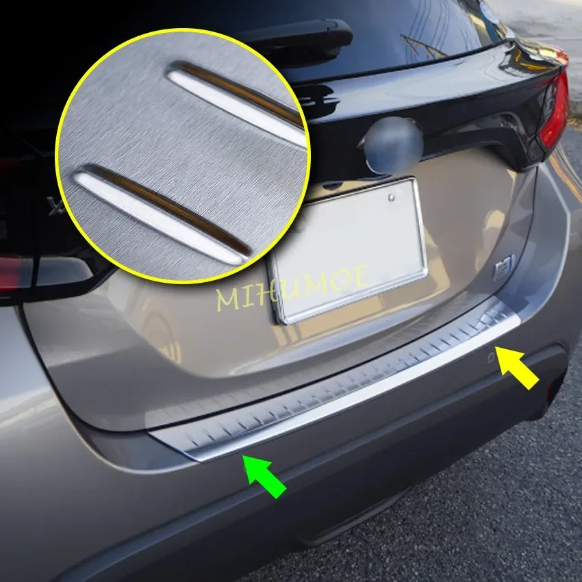 

For 2020-2025 Toyota Yaris Car Rear Bumper Protector Fender Trunk Sill Cover Accessories Stainless Steel