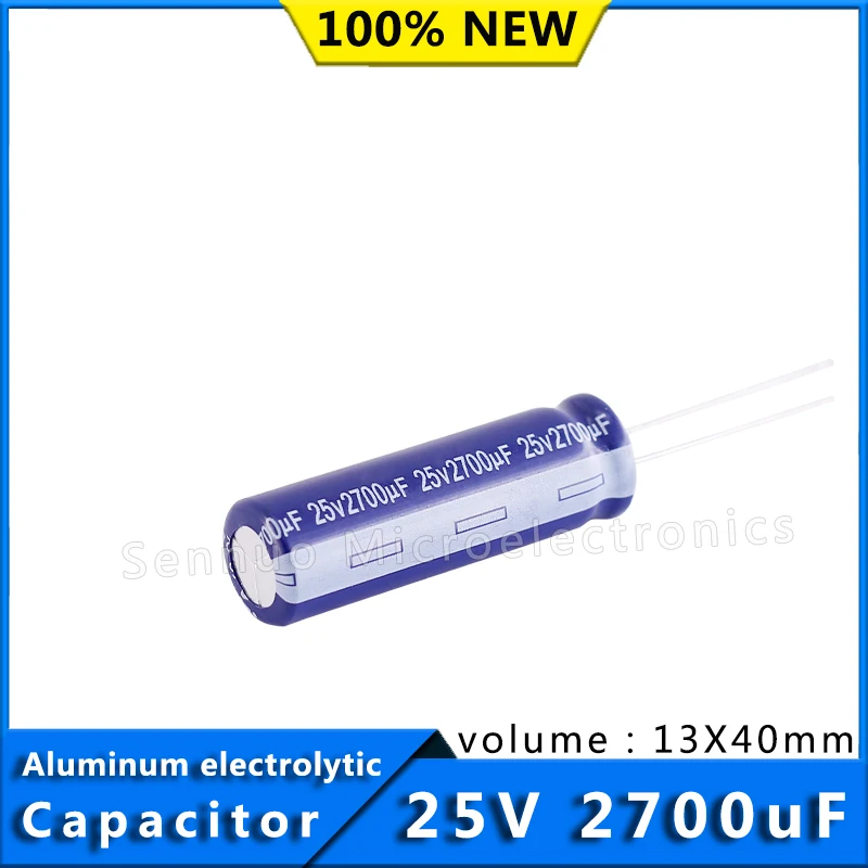 5/szt. 2700uf 25v LCD TV kondensator elektrolityczny 13X40 wysokiej częstotliwości niska rezystancja aluminiowy kondensator elektrolityczny 25V 2700uF