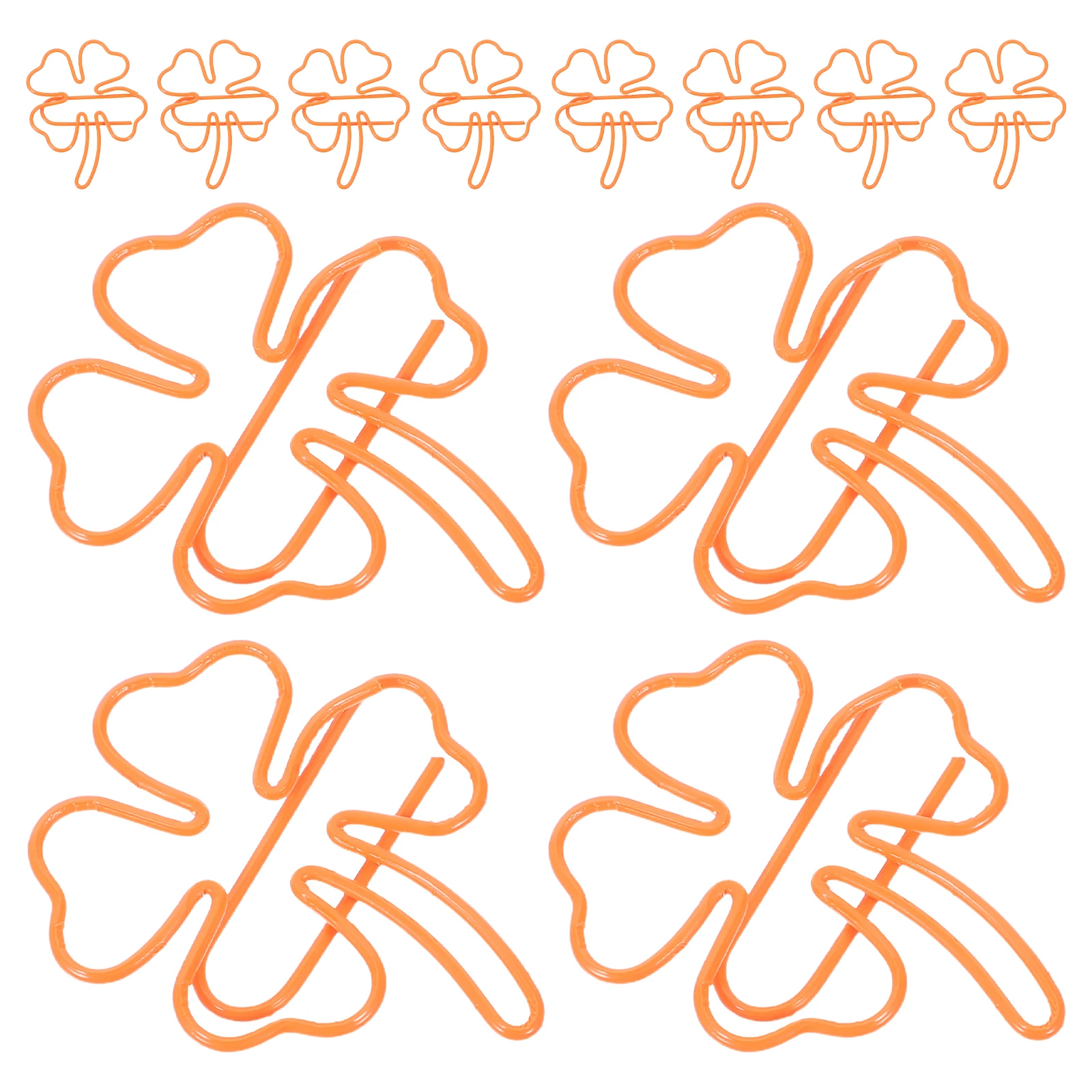 50pcs Shamrock Shaped Paper Cute Metal Document Clips For Notes Photos Business Cards School Office Supplies Bookmark Stationery