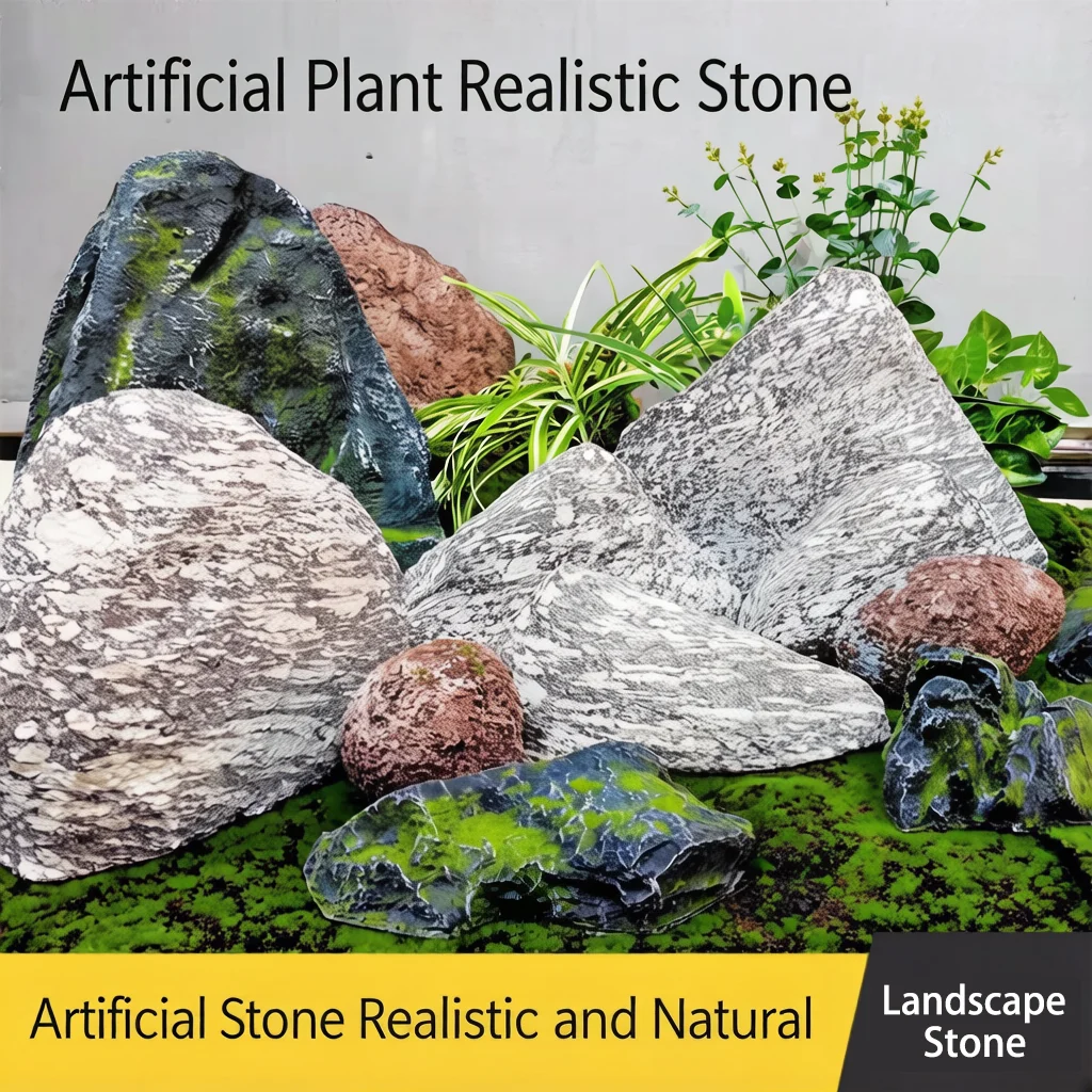 1 Piece PU Stone Simulation Gypsum Material Landscape Decoration Photography Performance Prop Imitation Stone