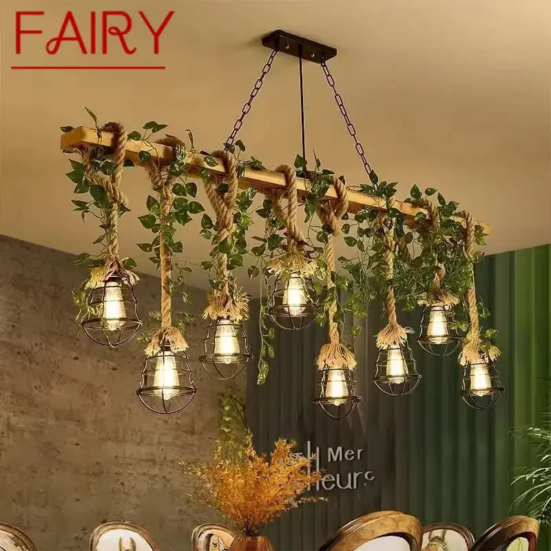 FAIRY American Country Pendant Lamp Retro Creativity Plant Music Restaurant Cashier Counter Bar Cafe Milk Tea Shop Chandelier