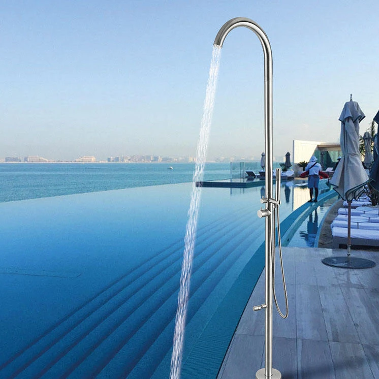 

Shower Faucet Stainless Steel Brushed Finish Outdoor Beach Villa Garden Foot Wash Column Hotel CE SASO UPC Certified