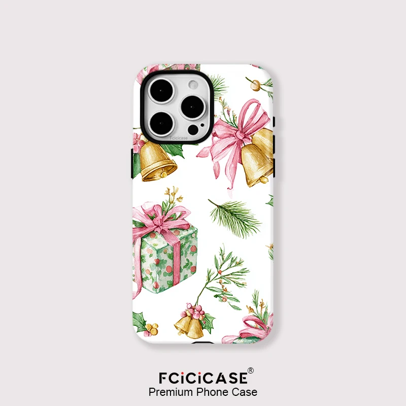 Fcicicase Phone Case For iPhone 17 Air 16 15 Pro Max 14 Plus 13 12 11 Christmas Pattern For Magsafe Magnetic Matte TPU Cover