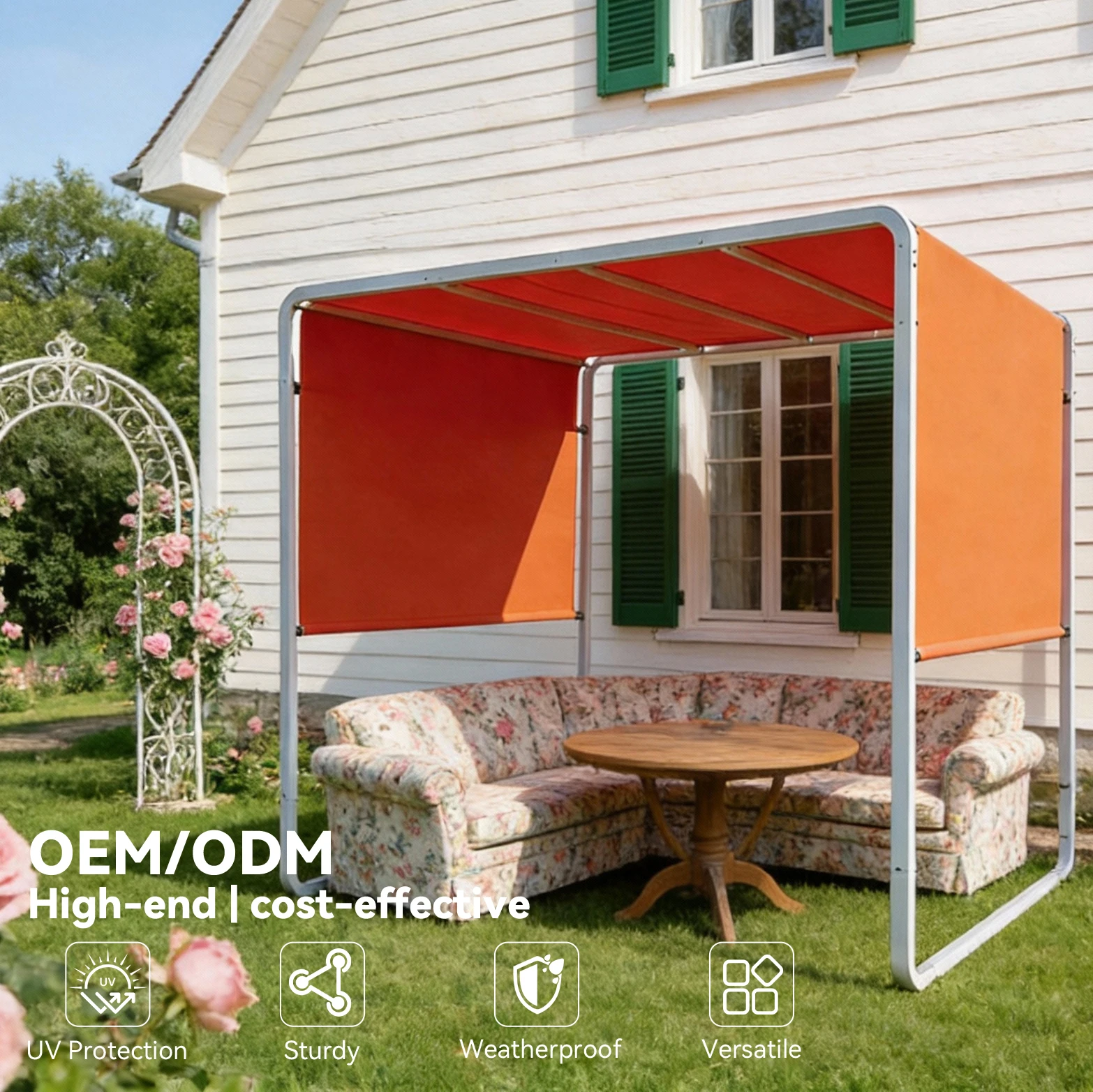 Wholesale high-end cost-effective garden shade removable awning removable sun tracking system for patio backyard