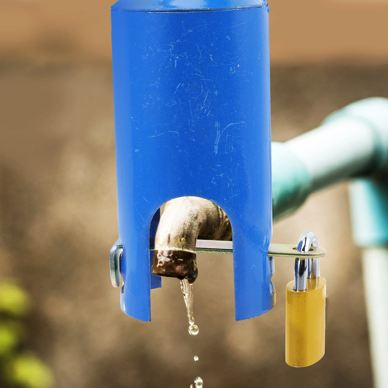 

1 Set Outdoor Faucet Water Spigot Lock For Garden Hose Bib Anti-Theft Protection Cover Durable Waterproof Security Lock For