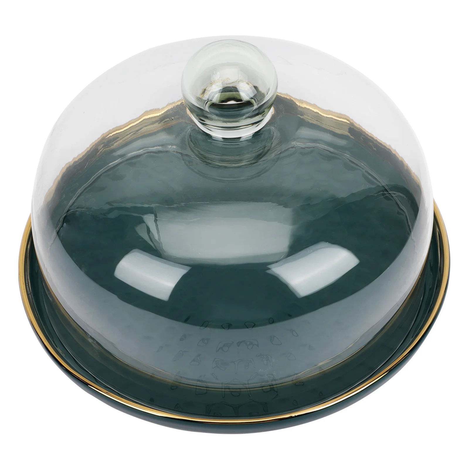 

1Set Cake Dessert Plate Premium Food Serving Tray for Wedding Birthday Party Fruit Storage with Glass Cover Snacks Dish