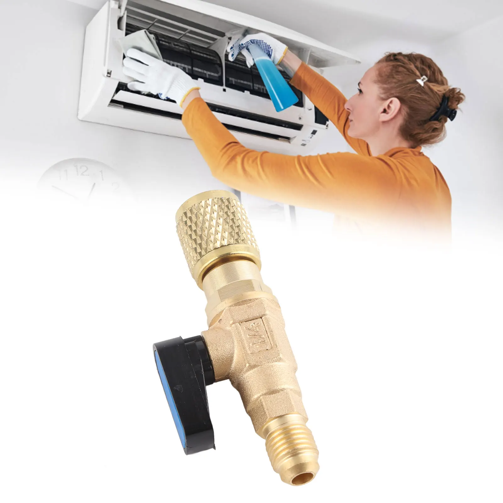 AC Air Conditioning Refrigeration Valve Refrigerant Liquid Hose Ball Valve Adapter Refrigerant Liquid Charging Hose Valves