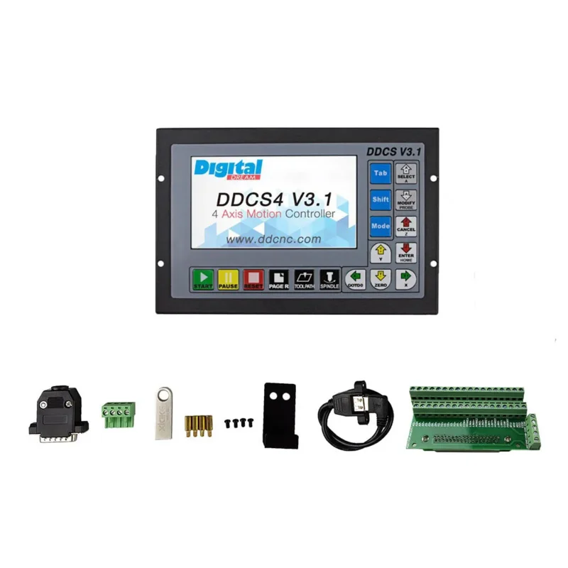 L'ultimo DDCSV4.1 DDCSV3.1 3 assi 4 assi 500KHz codice G controller CNC offline MPG elettronico a 4 assi per macchina per incidere CNC