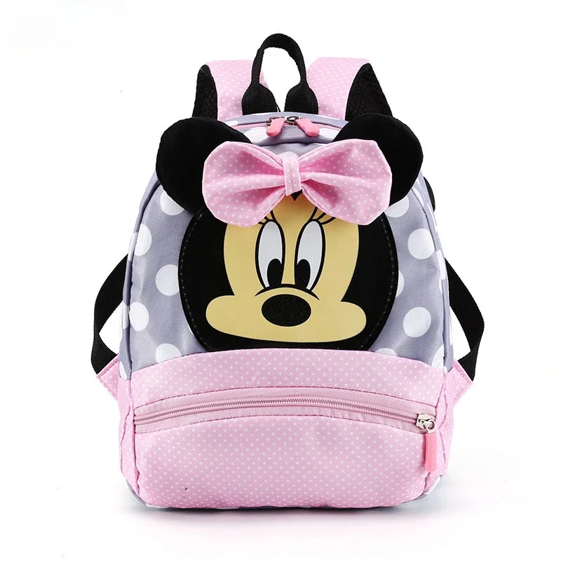 Sac à Dos de Dessin Animé Disney Minnie Mouse pour Bébé Garçon et Fille, Interrupteur Cartable de Maternelle, Cadeau pour Enfant