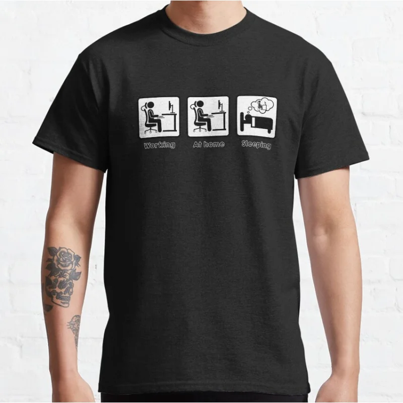 

A programmer's life Funny Computer science Gift t shirt Software Developer Graphic Clothes 100% cotton printed All size Tops