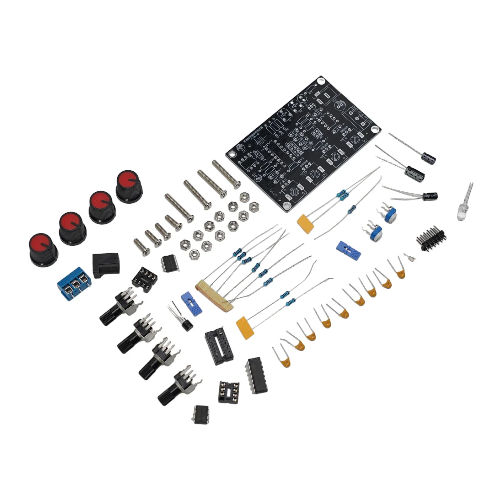 

Professional XR2206 Signal Generator DIY Kit Sine/Triangle/Square/Forward Sawtooth Wave Coarse & Fine Frequency Adjustment