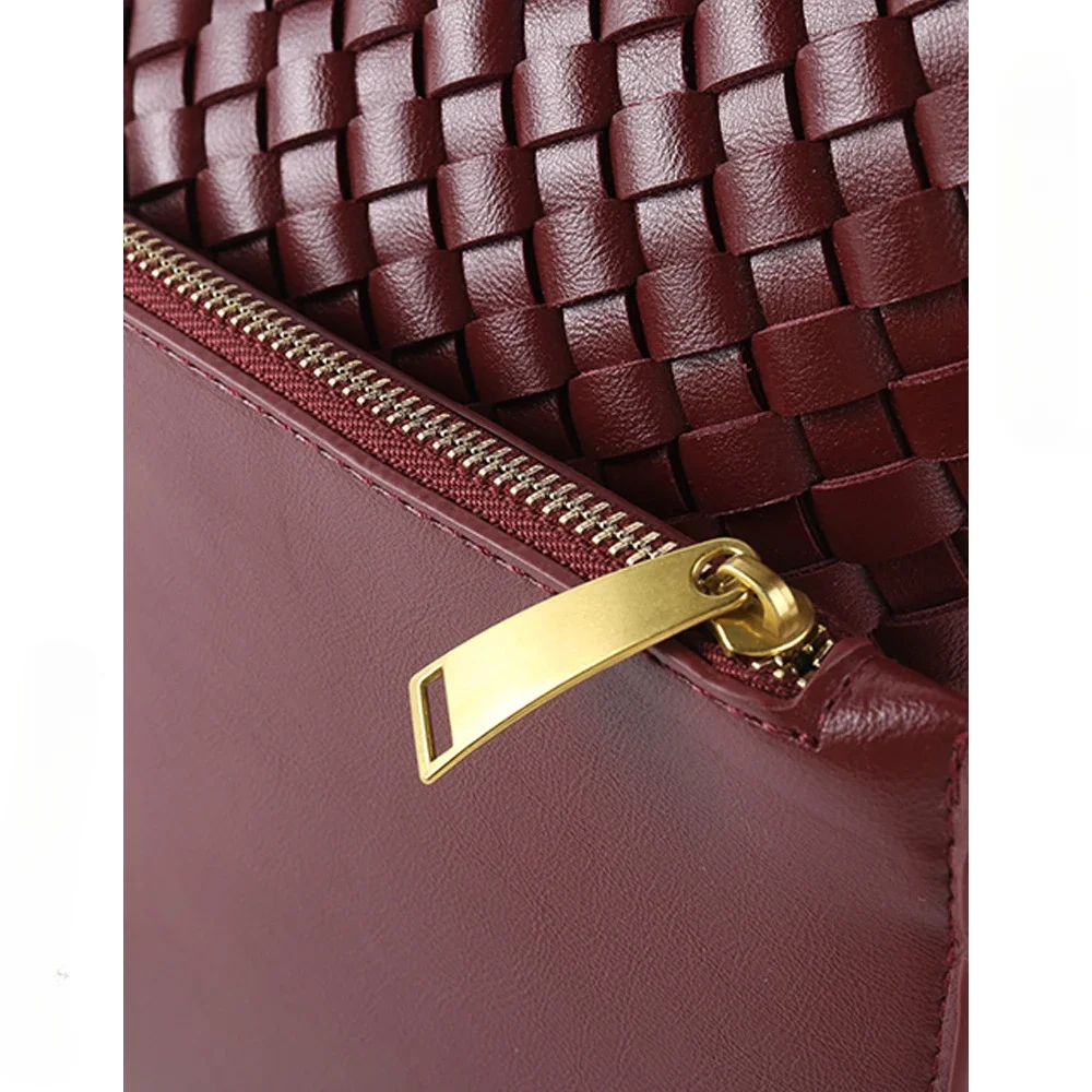 ZR DIARY Premium Woven Bag Women Simple Tote Bags Large Capacity Commuter Handbag for Female