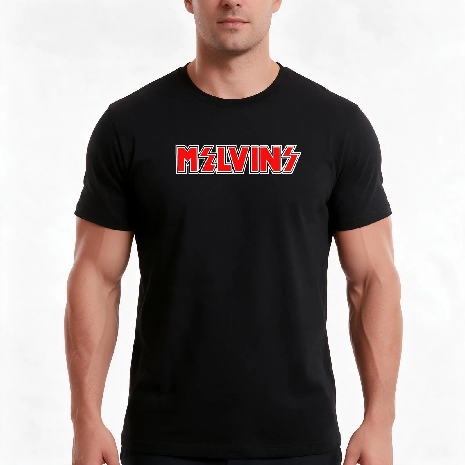 melvins band rock T-Shirt, Summer Casual Cotton Tee, Oversized Streetwear Tops, Vintage Graphic Print, Loose Fit Short Sleeve