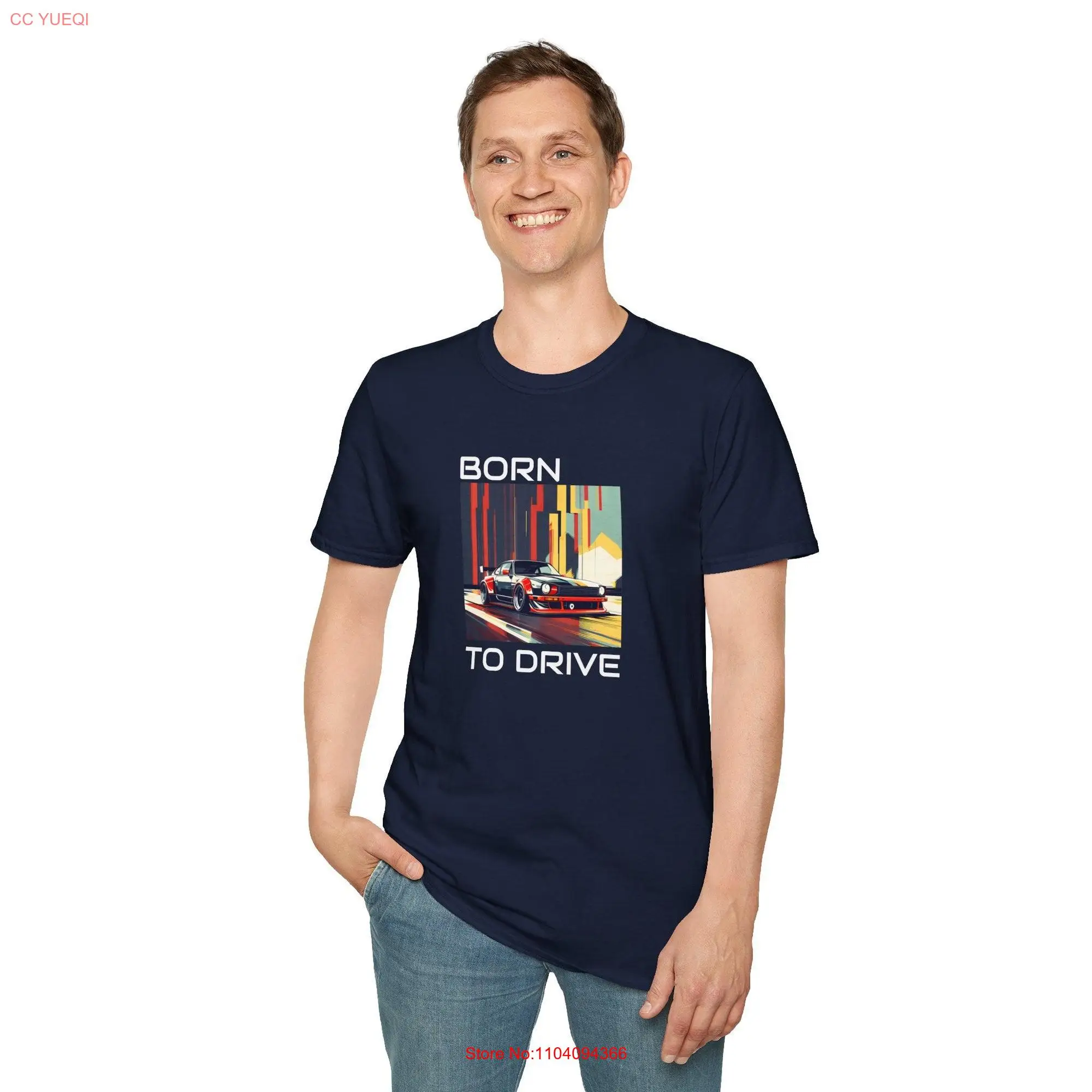 Vintage Born to Drive T Shirt for Car Enthusiast Classic 240z style long or short sleeves