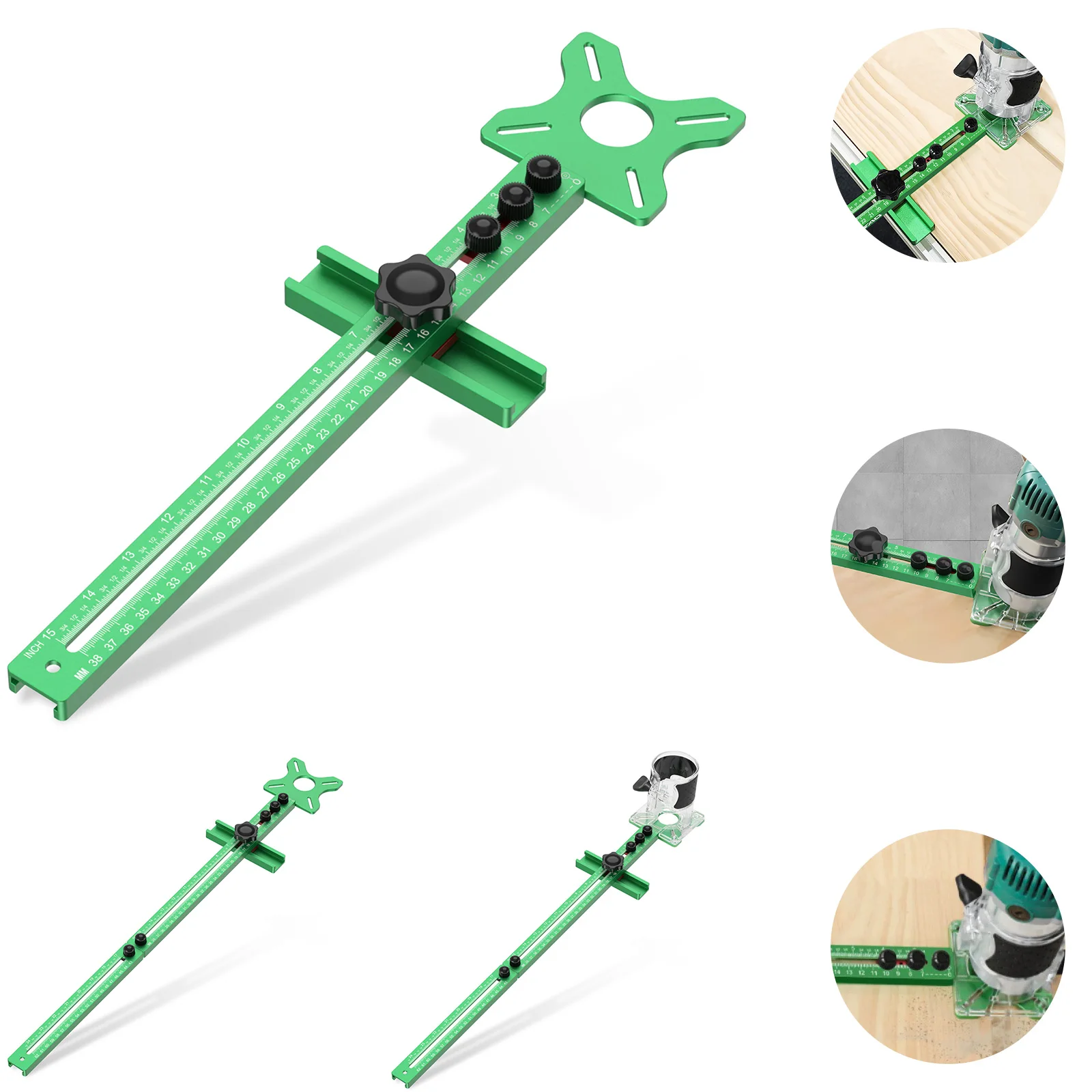 

3 in1 Milling Groove Bracket Extended Router Milling Groove Bracket Multipurpose 68cm/26.77inch Cabinet Hardware for Woodworking