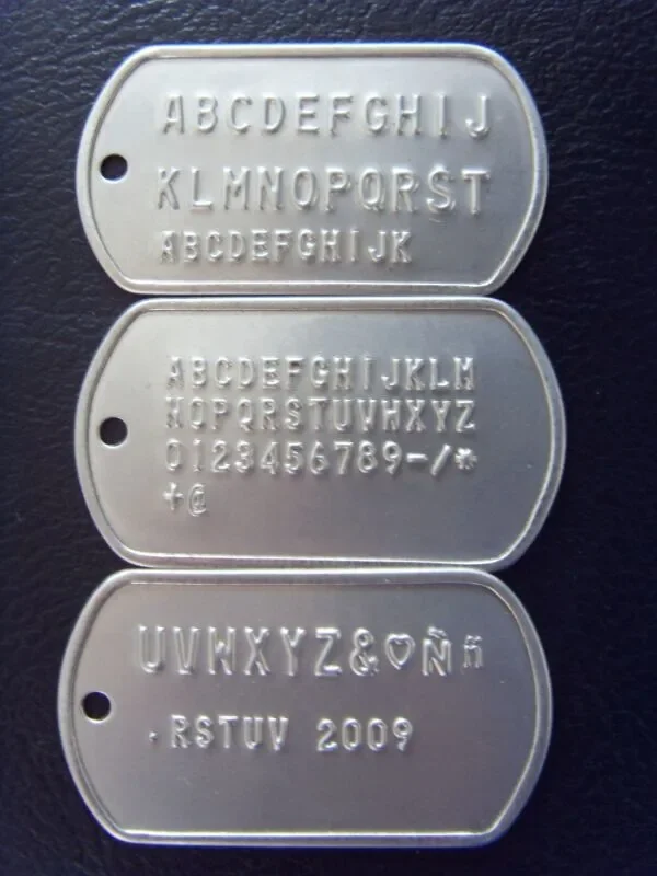 HD-52D making  custom-made   52 characters military dog tag  aluminum & metal number  plate Embossing machine with 4*5mm