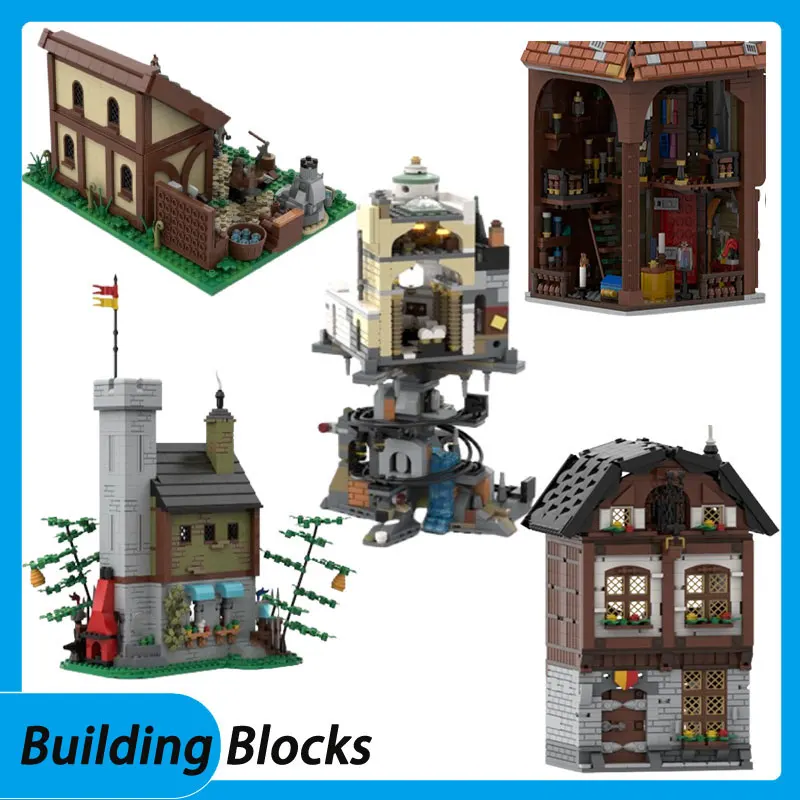 

In-stock small particle building blocks MOC-166170 1061pcs 172705 Castle building toy 3D model gift educational DIY ornament