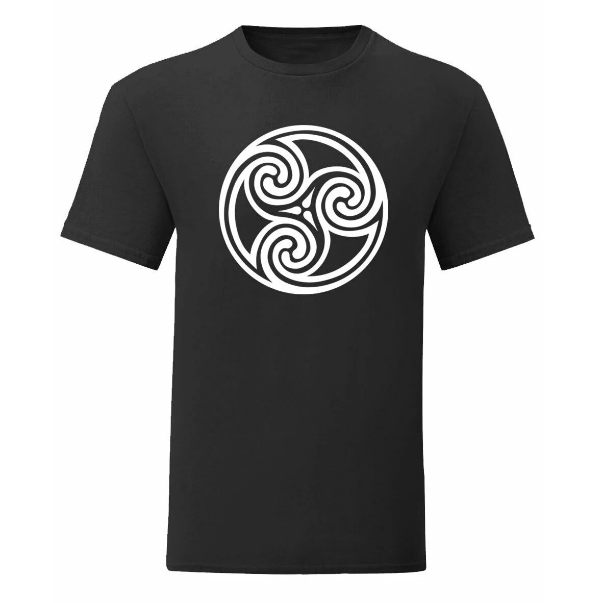 Celtic Triple Spiral Symbo T Shirt. New 100% Cotton Short Sleeve O-Neck T-shirt Casual Clothing Mens Top