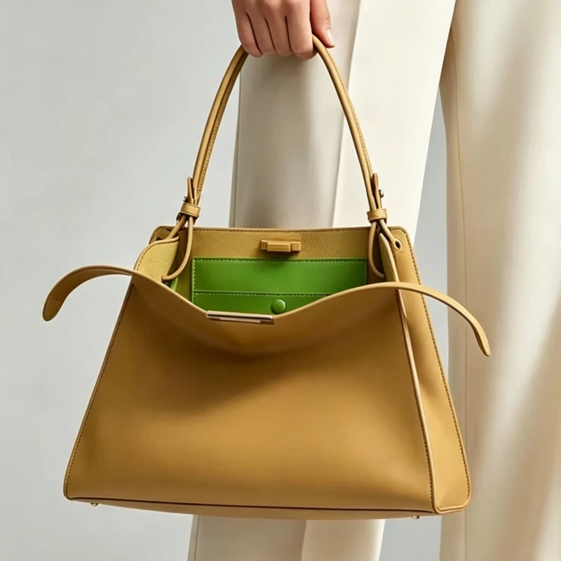 New Fashionable Minimalist Design Handbag Women Shoulder Bags Simplified Urban Women's Large Capacity Commuter Tote Bag