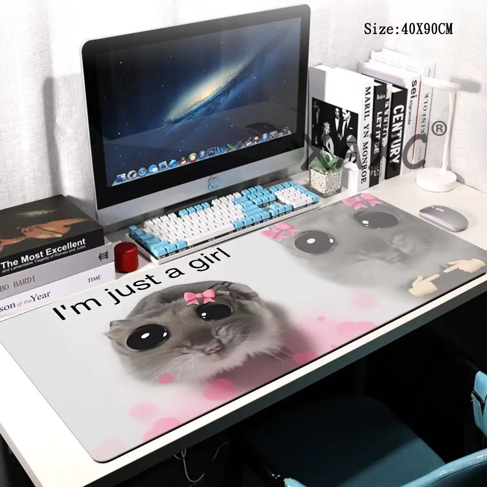 

HYBXAXC Playmat for MTG Fans I'm Just a Girl Anime Desk Mat Magic Card Games Custom Playmat Mousepad, mtg Accessories Playmats