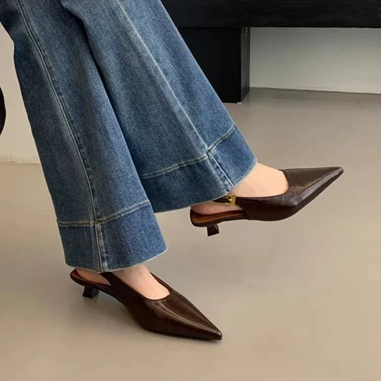 

Летние женские туфли-мюли с острым носком, модные сандалии на низком каблуке для вечеринок, элегантные туфли для стриптиза 2026
