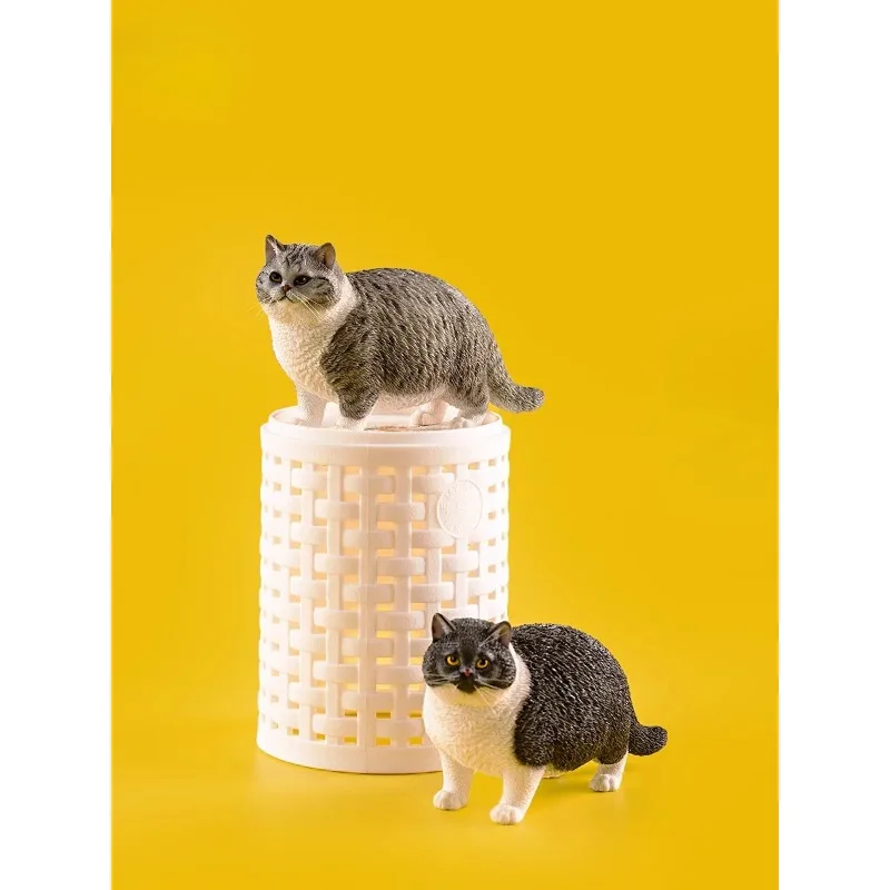 

JXK 1/6 Scale Fat Cat Model Tabby Cat Ginger Kitten Resin Simulation Animal Model for 12'' Action Figures Desktop Ornament