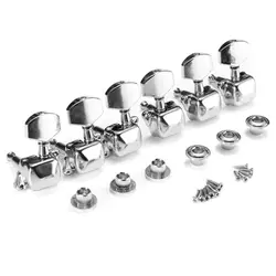 Metal Semi-closed Tuning Pegs Metal Semi-Closed Guitar String Button Tuner Guitar Knob Machine Heads for Acoustic Electric