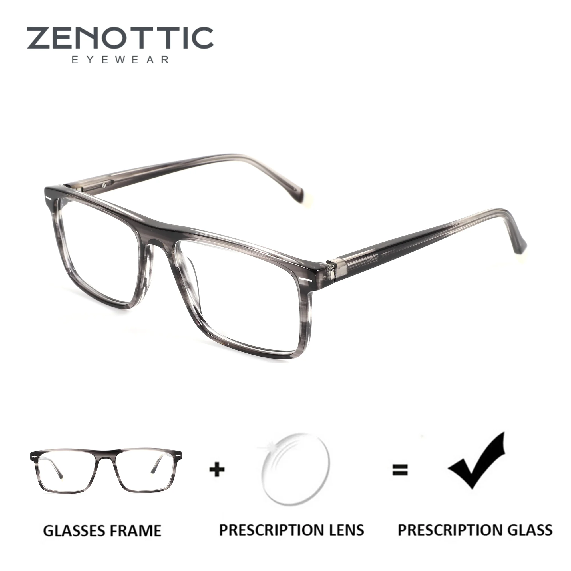 zenottic-l-サイズ-メンズ-スクエア-アセテート-処方メガネ-抗青色光近視度付き眼鏡-プログレッシブアイウェア