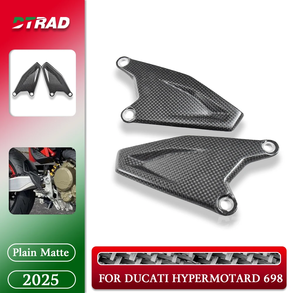 

Carbon Fiber Heel Guard Footpeg Wings Footrest Protector For DUCATI Hypermotard 698 MONO RVE 2024 2025 Fairing Kit Accessories