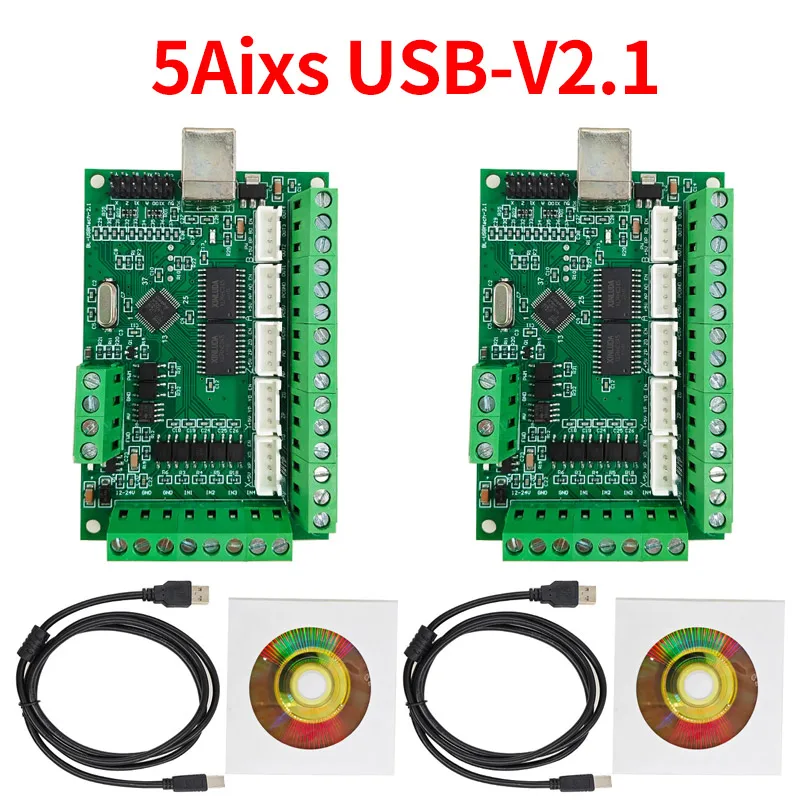 2PCS USB MACH3 CNC Motor Driver Board 100Khz Breakout 5 Axis Motion Controller DB15 for CNC Machines view 5