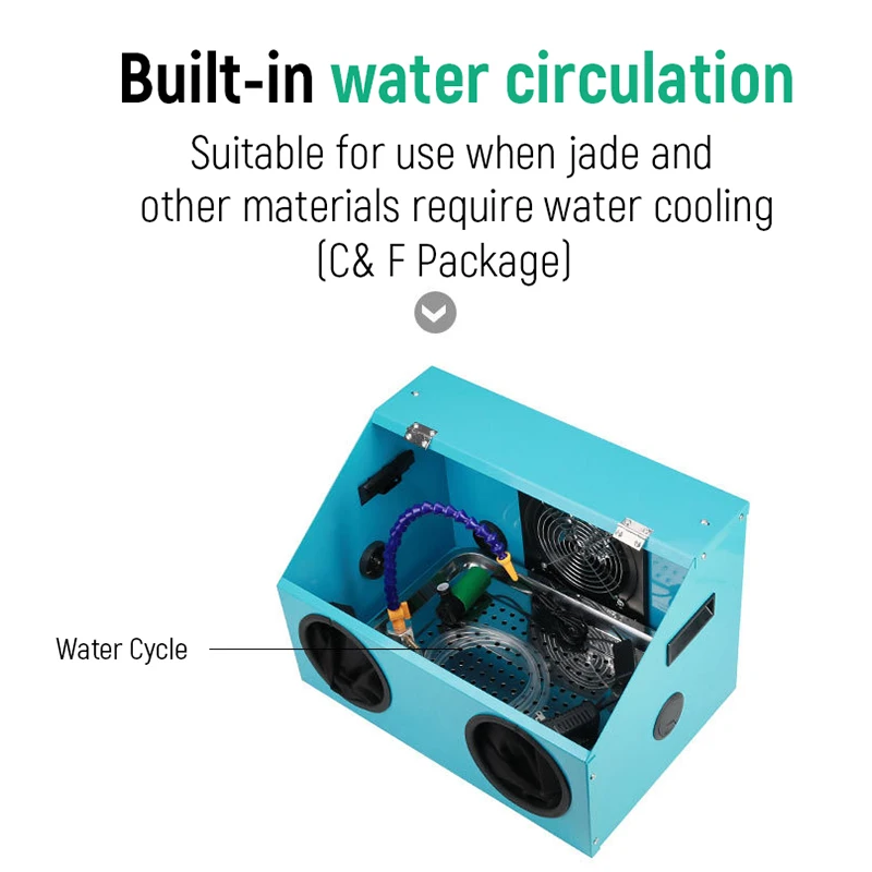 Electric Metal Polishing Dust Enclosure Grinding Dust Box DIY Craft Dust Collector for Jade Polishing Jewelry Wood Engraving