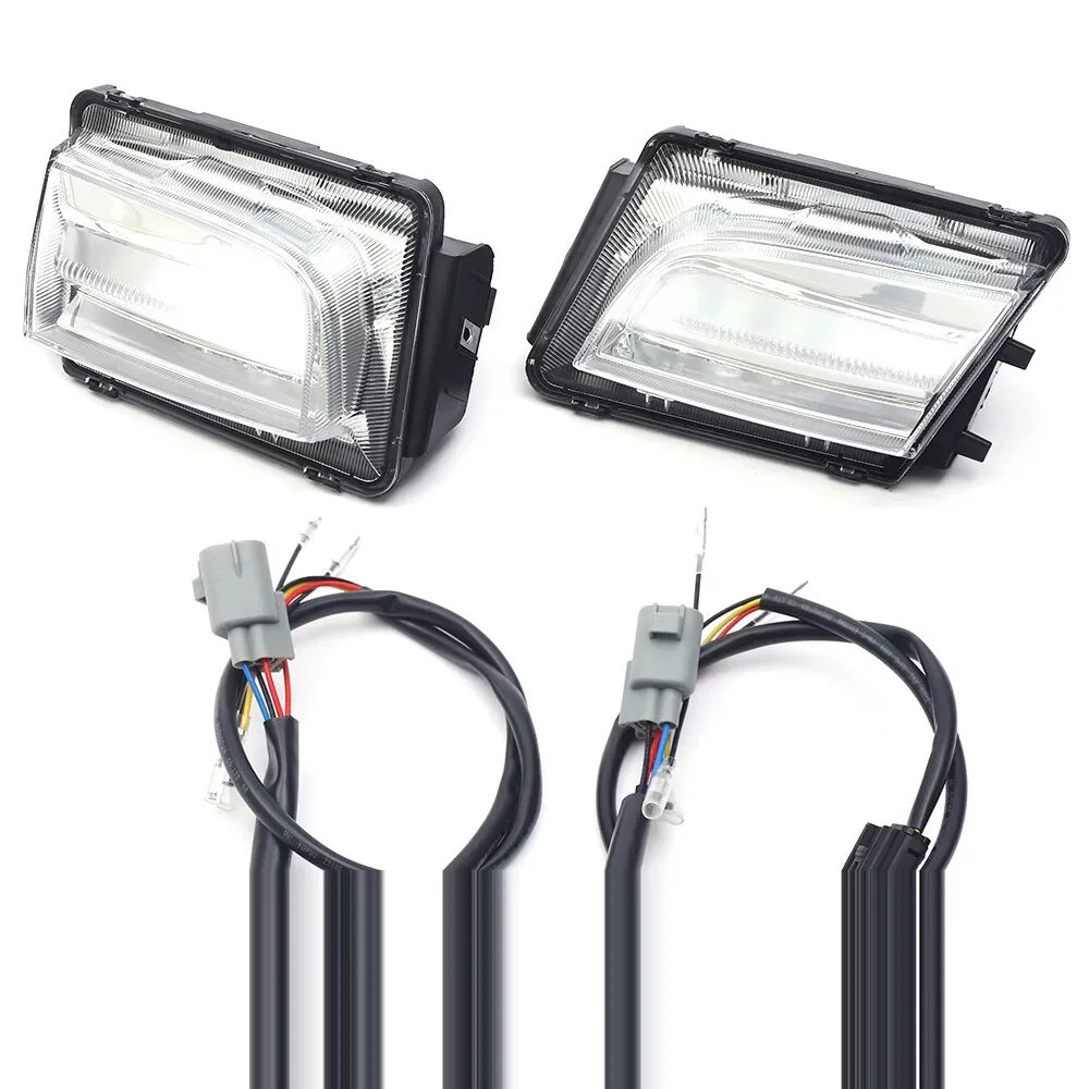 مصابيح ضباب LED + DRLs لـ 2013-2016 Cadillac ATS - مجموعة توصيل وتشغيل فائقة السطوع 6000K باللون الأبيض
