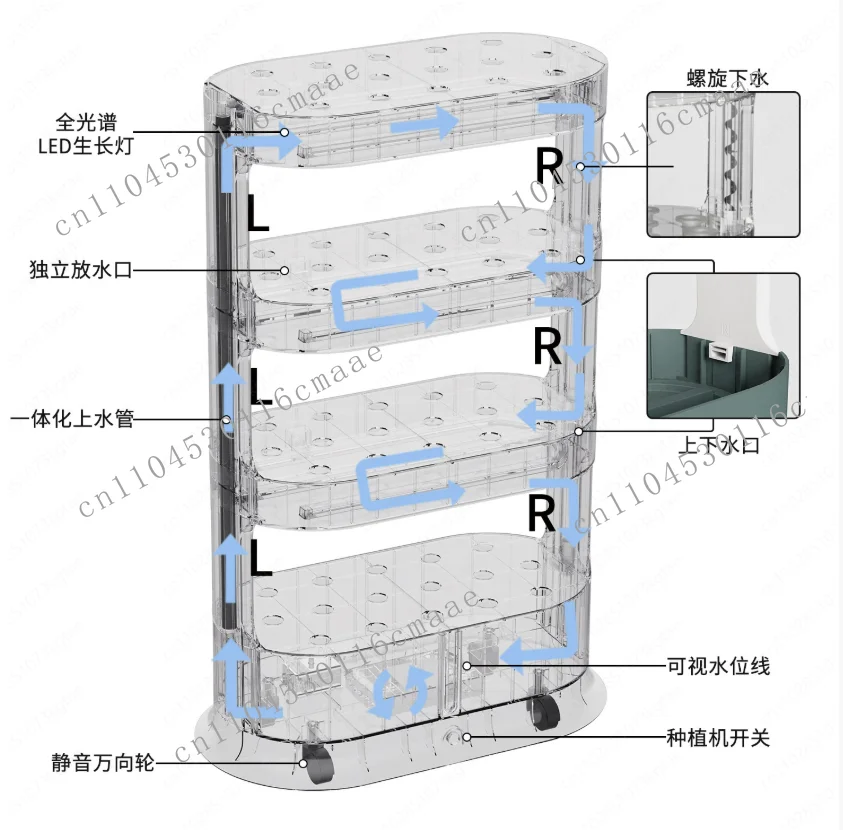 New Soilless Cultivation Flowerpot Hydroponic Planting Machine Multi-layer Planting System Vegetable Box Intelligent