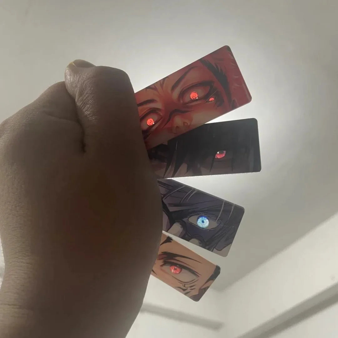 Новинка, брелок juютсу Kaisen, акриловый, Ryomen Sukuna, сияющие глаза, прямоугольный, двусторонний рисунок, искусственный Рождественский подарок