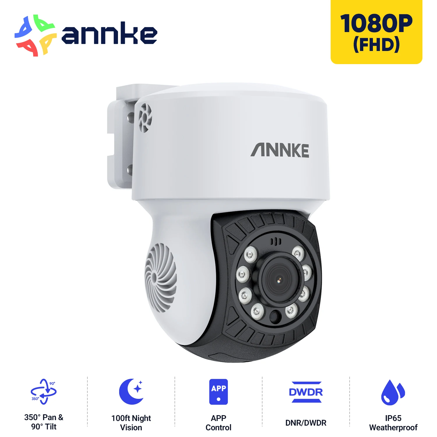 

Annke 1080P PTZ AHD камера черная камера видеонаблюдения объектив 3,6 мм 30 м ИК ночного видения 360 аналоговая камера безопасности